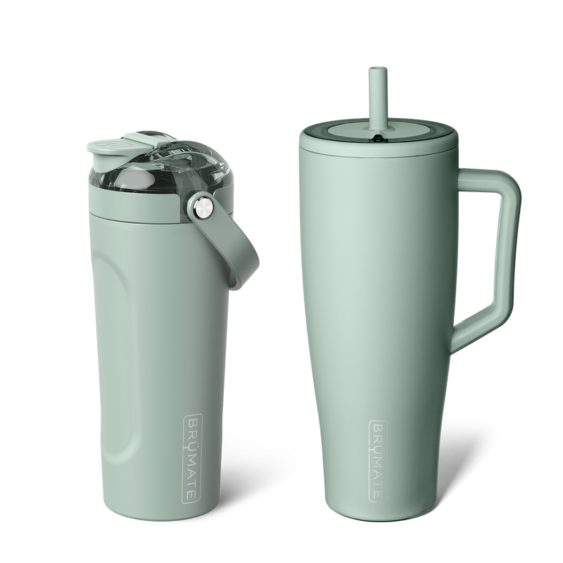 Shake + Glow Bundle | Sage | 40oz/25oz - Original Sip-Starter
