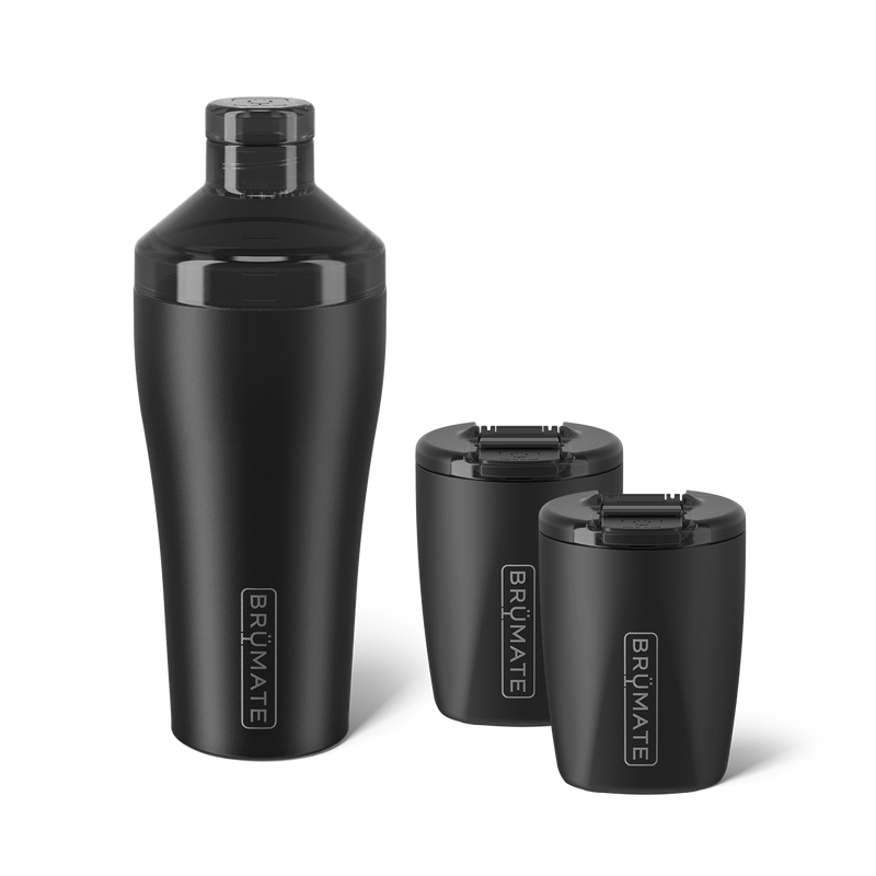 Cocktail Shaker + Rocks Bundle | Matte Black | 22/12oz - Evening Starter-Pack