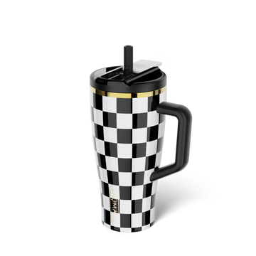 Era Flip 30oz | Black & White Checker - Travel Beverage
