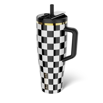 Era Flip 40oz | Black & White Checker - Everyday Cupholder