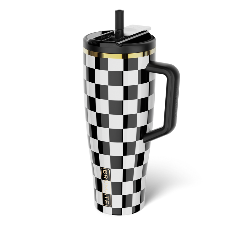 Era Flip 40oz | Black & White Checker - Everyday Cupholder