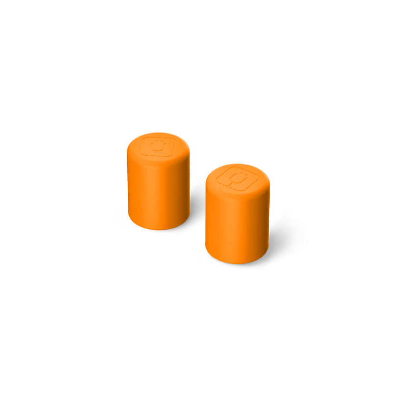 Magnetic Straw Cover | Clementine | 2-Pack - Outdoor Companion