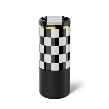 Strova 18oz | Black & White Checker - Durable Insulated-Sip