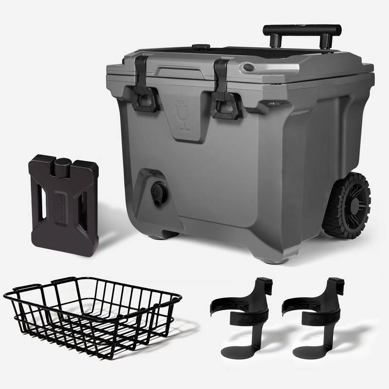 Br Tank 35-Quart Ultimate Day Trip Cooler Bundle | Charcoal - Durable Easy-Start