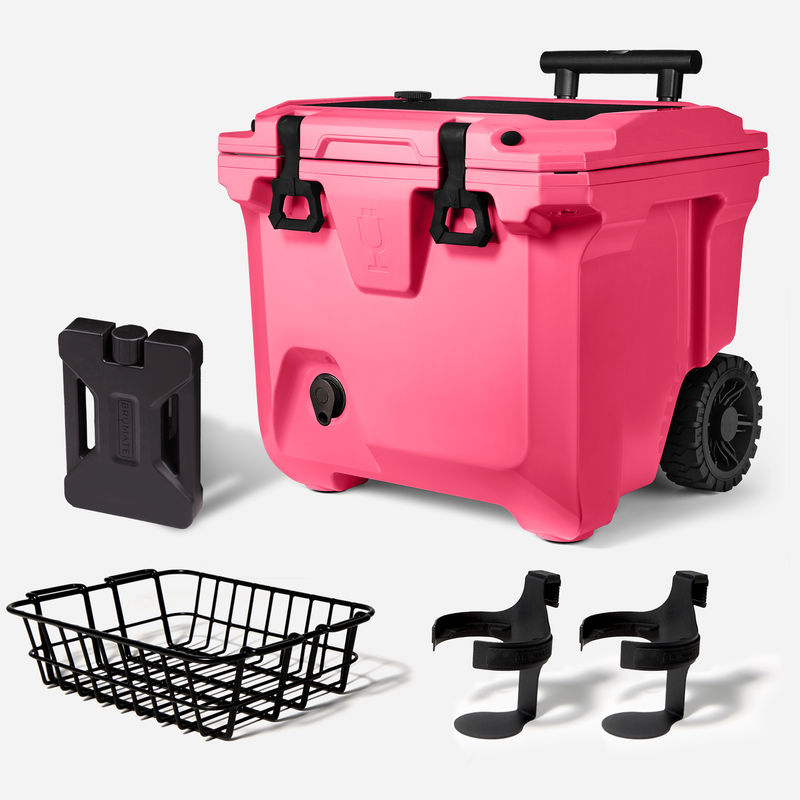 Br Tank 35-Quart Ultimate Day Trip Cooler Bundle | Neon Pink - Versatile Drink-Set