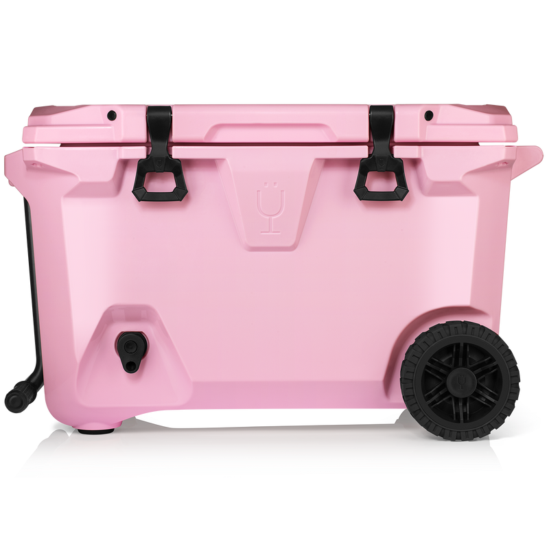 Br Tank 55-Quart Rolling Cooler | Blush - Travel Ice-Ready
