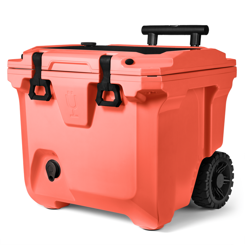 Br Tank 35-Quart Rolling Cooler | Papaya - Adventure Escape