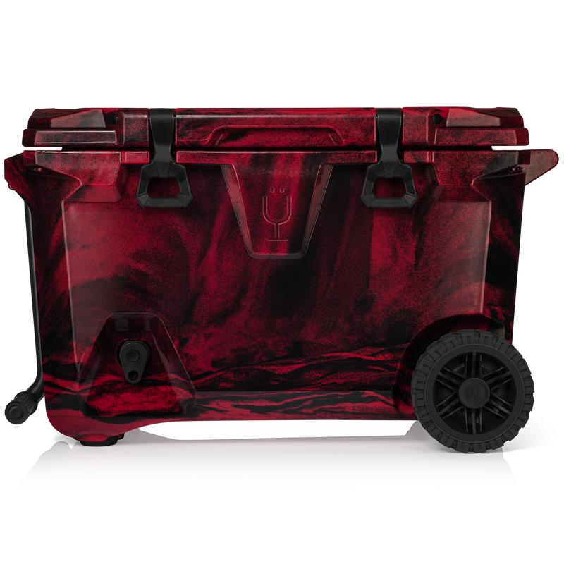 Br Tank 55-Quart Rolling Cooler | Red & Black Swirl - Evening Chill
