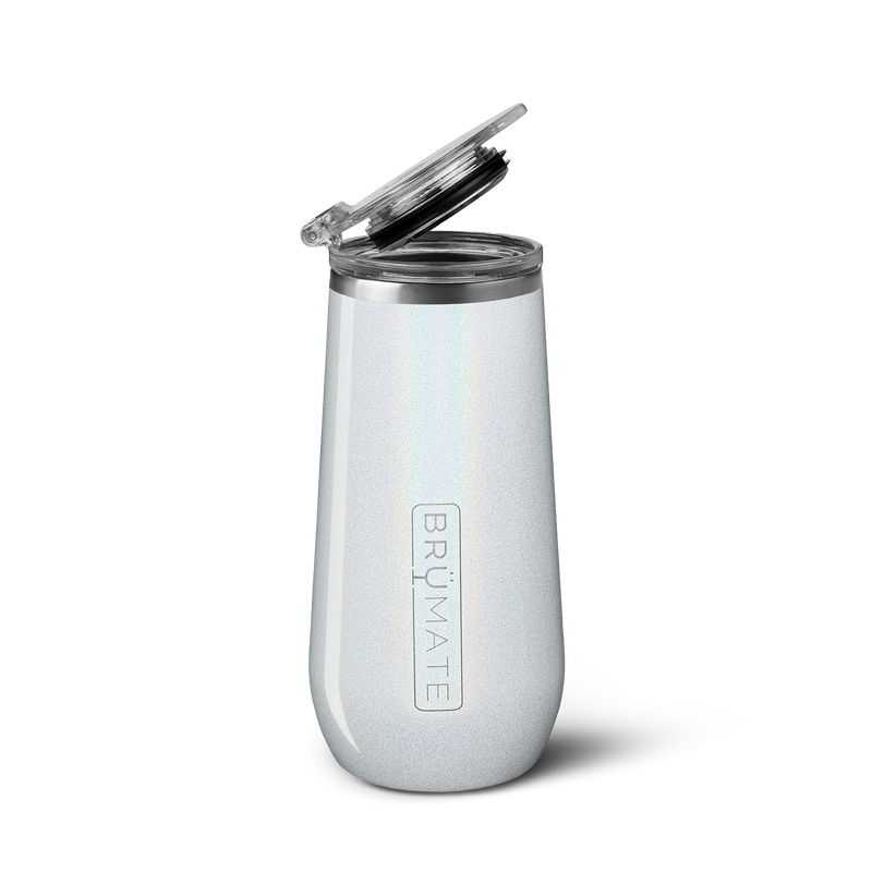 Champagne Flute | Glitter White | 12oz - All-Day Hydration-Ready